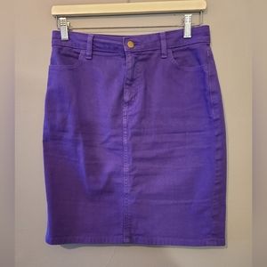 American Apparel purple denim pencil skirt, size Large